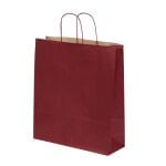 Dovanų maišelis su suktomis rankenėlėmis, 360x120x410 mm, PAP, 100gsm, bordo sp.