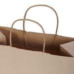 Gift bag with twisted handles, 220x100x290mm, PAP, 100gsm, ivory - Image 2