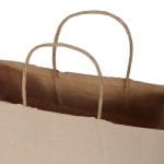 Gift bag with twisted handles, 270x120x370mm, PAP, 100gsm, ivory - Image 2