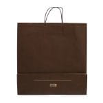 Gift bag with twisted handles, 450x150x490mm, PAP, 110gsm, brown - Image 3