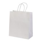 Gift bag with rope handles, 270x120x310mm, PAP, 110gsm, white, J-Fold Cotone