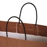 Dovanų maišelis su suktomis rankenėlėmis, 220x100x270 mm, PAP, 100gsm, bronzinės sp., J-Fold Cotone. - Image 2