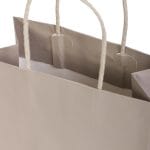 Dovanų maišelis su suktomis rankenėlėmis, 190x90x250 mm, PAP, 100 gsm, platininės sp., J-Fold Cotone. - Image 2