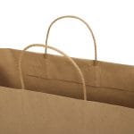 Gift bag with rope handles, 450x150x330mm, PAP, 120gsm, brown, J-Fold Cotton - Image 2