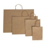 Gift bag with rope handles, 450x150x330mm, PAP, 120gsm, brown, J-Fold Cotton - Image 4