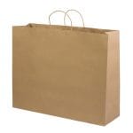 Gift bag with rope handles, 540x160x430mm, PAP, 130gsm, brown, J-Fold Cotton