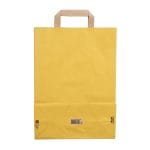 Dāvanu maiss ar plakaniem rokturiem, 270x120x370mm, PAP, 90gsm, dzeltens - Image 2