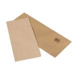 Papīra kabatiņas galda piederumiem ar salveti,  90x240mm, gaiši brūnas, iepakojumā 100gab - Image 2
