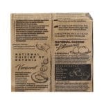 Popierinės kišenėlės 165x165 mm, PAP, GS 40 gsm, rudos sp., Newspaper - Image 2