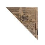 Popieriniai maišeliai kūgio formos 180x180 mm, PAP, GS 40 gsm, rudos sp., Newspaper - Image 2