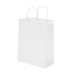 Gift bag with twisted handles, 240x111x310mm, PAP, 110gsm, white