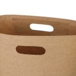 Popieriniai maišeliai su iškirptomis rankenėlėmis, 520x150x440mm, 100gsm, rudos sp., D-Bags - Image 2