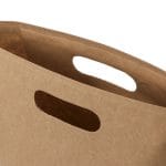 Paper bag with die-cut handles, 350x100x270mm, 70gsm, brown D-Bags - Image 2