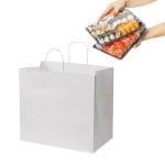 Paper bag with twisted handles, 360x220x330mm, 100gsm, white - Image 4