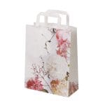 Dāvanu maiss ar plakaniem rokturiem GARDEN, 220x100x290mm, PAP, 80gsm,