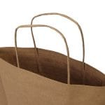 Popieriniai maišeliai su suktomis rankenėlėmis, 300x100x250 mm, 70 gsm, rudos sp., B-Bags - Image 2