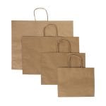 Popieriniai maišeliai su suktomis rankenėlėmis, 300x100x250 mm, 70 gsm, rudos sp., B-Bags - Image 4
