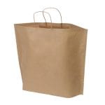 Popieriniai maišeliai su suktomis rankenėlėmis, 500x150x415 mm, 90 gsm, rudos sp., B-Bags