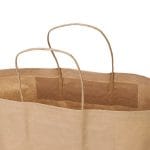 Popieriniai maišeliai su suktomis rankenėlėmis, 500x150x415 mm, 90 gsm, rudos sp., B-Bags - Image 2