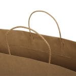 Gift bag with rope handles, 350x130x310mm, PAP, 110gsm, brown J-Fold Cotton - Image 2