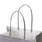 Dovanų maišelis su suktomis rankenėlėmis buteliams, 140x85x395mm, PAP, sidabrinės sp., 100gsm - Image 2