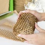 Honeycomb wrapping paper in a roll, 40 cm x 100 m, brown - Image 2