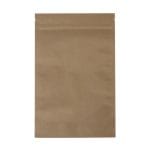 Popieriniai doypak maišeliai 180+90x290 mm, 1000 ml, su Zip-lock užtrauktuku, rudos sp., pakuotėje 100 vnt.