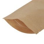 Popieriniai doypak maišeliai 110+70x185 mm, 250 ml, su Zip-lock užtrauktuku, rudos sp., pakuotėje 100 vnt. - Image 2