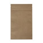 Popieriniai doypak maišeliai 160+90x270mm, 750ml, su Zip-lock užtrauktuku, rudos sp., pakuotėje 100 vnt.