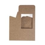 PAP/PET container for 2 tortillas 90x50x95/130mm, kraft, with window, 50 pcs. - Image 2