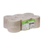 Mini Sand toilet paper, C20140, 2-ply, 16 gsm, h9 cm, 140 m, 933 sheets (9x15 cm), 12 rolls per pack. - Image 2