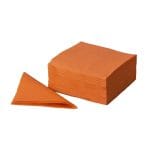 Popierinės servetėlės 33x33cm, 1/4, 1 sluoksnis, oranžinės sp., pakuotėje 400 vnt.