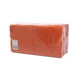 Popierinės servetėlės 33x33cm, 1/4, 1 sluoksnis, oranžinės sp., pakuotėje 400 vnt. - Image 2