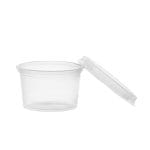 PP sauce containers 30 ml, Ø46 mm, with lid, transparent, 50 pcs.
