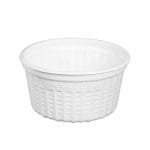 PP containers for hot food, 350 ml, Ø115/60 mm, white, 25 pcs.