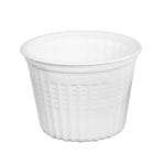 PP containers for hot food, 500 ml, Ø115/85 mm, white, 25 pcs.