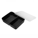 Indeliai PP 1370 ml, 218x169x53 mm, juodos sp., dviejų dalių, daugkartinio naudojimo - Image 2