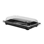 Suši indeliai PET, 215x136, juodos sp., su skaidriu dangteliu, 100vnt.