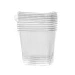 Indeliai PP su dangteliais SPINO, 1000ml, 142x106x113mm, skaidrūs, 5 + 5vnt.