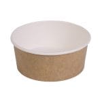 PAP/PE container, 750 ml, Ø149 mm, white/kraft, 50 pcs.