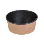 PAP/PE container, 1000ml, Ø165mm, black/kraft, 50 pcs.