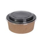 PAP/PE container, 1000ml, Ø165mm, black/kraft, 50 pcs. - Image 3