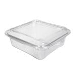 Salotinė su dangteliu, 180×180×61,4 mm, 1000 ml, skaidri, RPET - Image 2