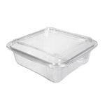 Vāki salātu kārbām, PET, 180×180 mm, caurspīdīgi, iepakojumā 396gab. - Image 2