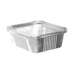 Aluminium containers 450 ml, 145x120x40 mm, L-shaped edge, 100 pcs.