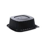 Indeliai karštiems patiekalams PET 425ml, 137x137x45mm, juodos sp., 100vnt. - Image 2