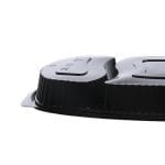 PP containers for hot food, 965 ml, 260 x 185 x 40 mm, with two compartments, black, 100 pcs. - Image 3