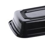 PP containers, 450 ml, 200 x 136 x 34.5 mm, black, 50 pcs. - Image 2