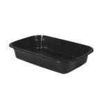 PP containers, 800 ml, 226 x 154 x 43 mm, black, 50 pcs.