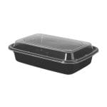 PP containers, 800 ml, 226 x 154 x 43 mm, black, 50 pcs. - Image 2